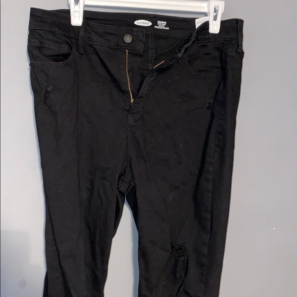 Black ripped jeans